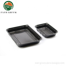 PP Wholesale Black Disposable Plastic Fruit Sushi Container